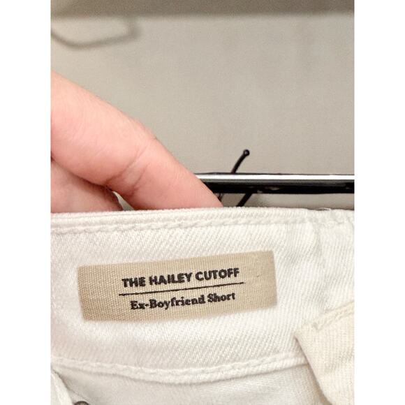 Adriano Goldschmied Hailey Cut-Off Ex Boyfriend Shorts Denim White Women's 25 - Picture 6 of 7
